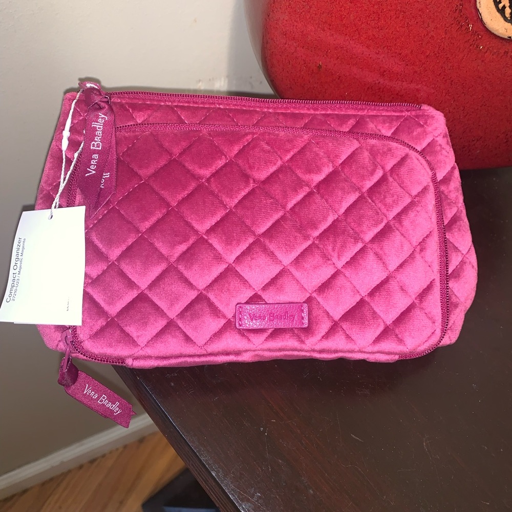 Vera Bradley Pink Quilted Cosmetic Case